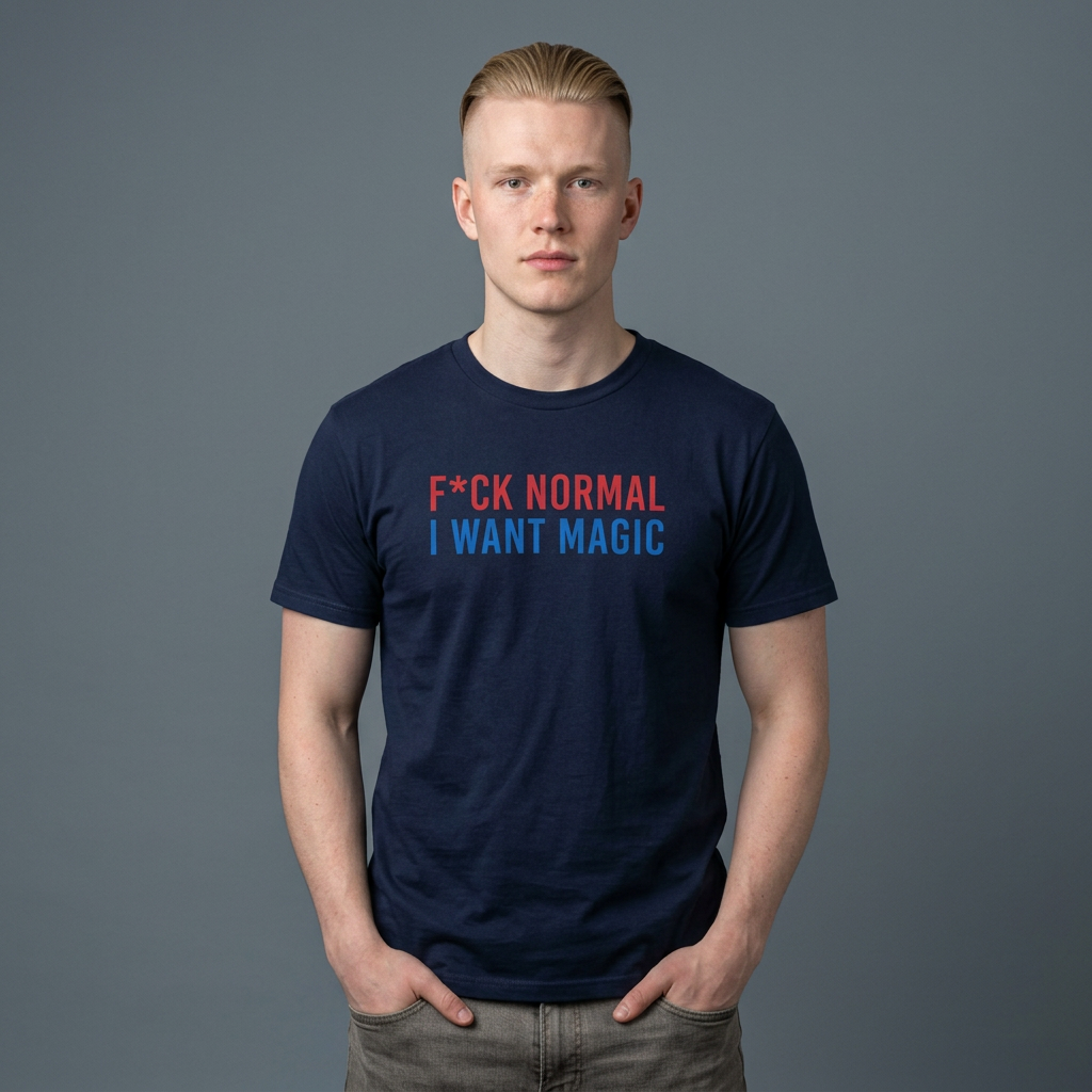 Graphic Tee — “F*ck Normal I Want Magic” Inspirational Magic Quote T‑Shirt - DreamBrothers