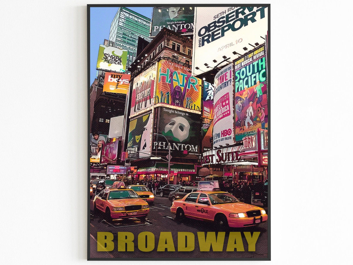 Broadway Times Square Retro Print - DreamBrothers