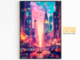 Chrysler Building City Lights Poster