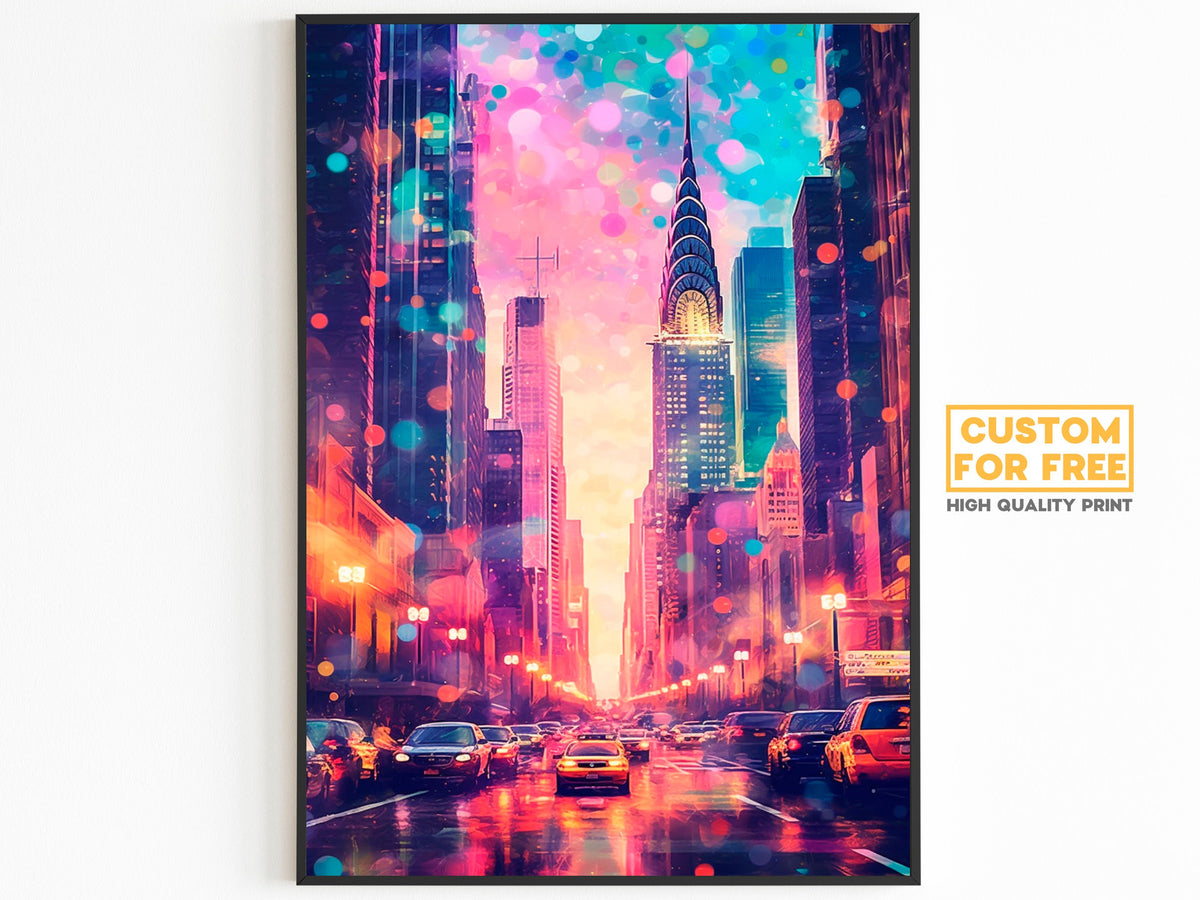 Chrysler Building City Lights Poster - DreamBrothers