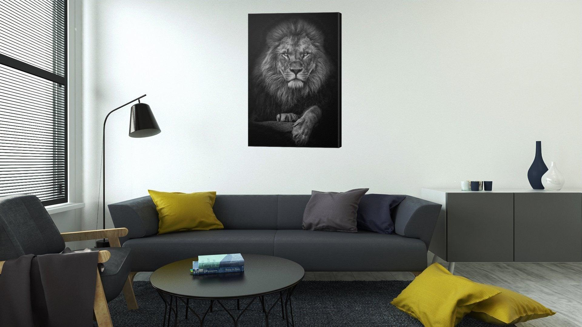 Leone in Bianco & Nero | Tela