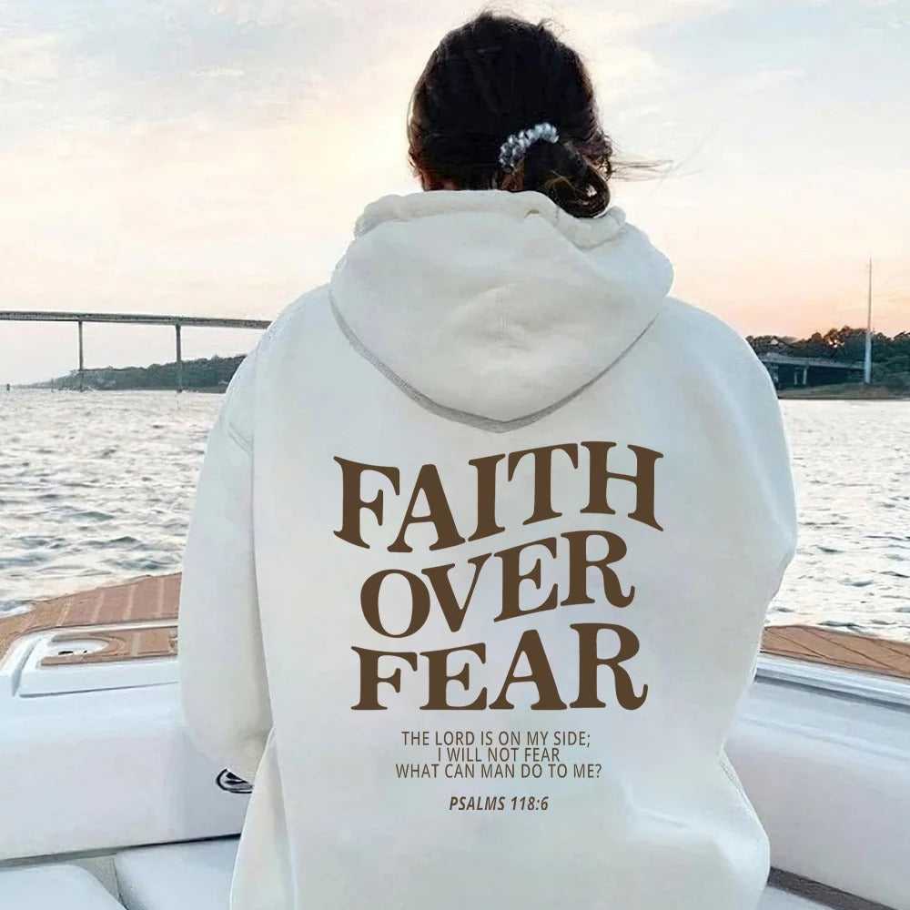 Faith Over Fear Christian Hoodie - DreamBrothers