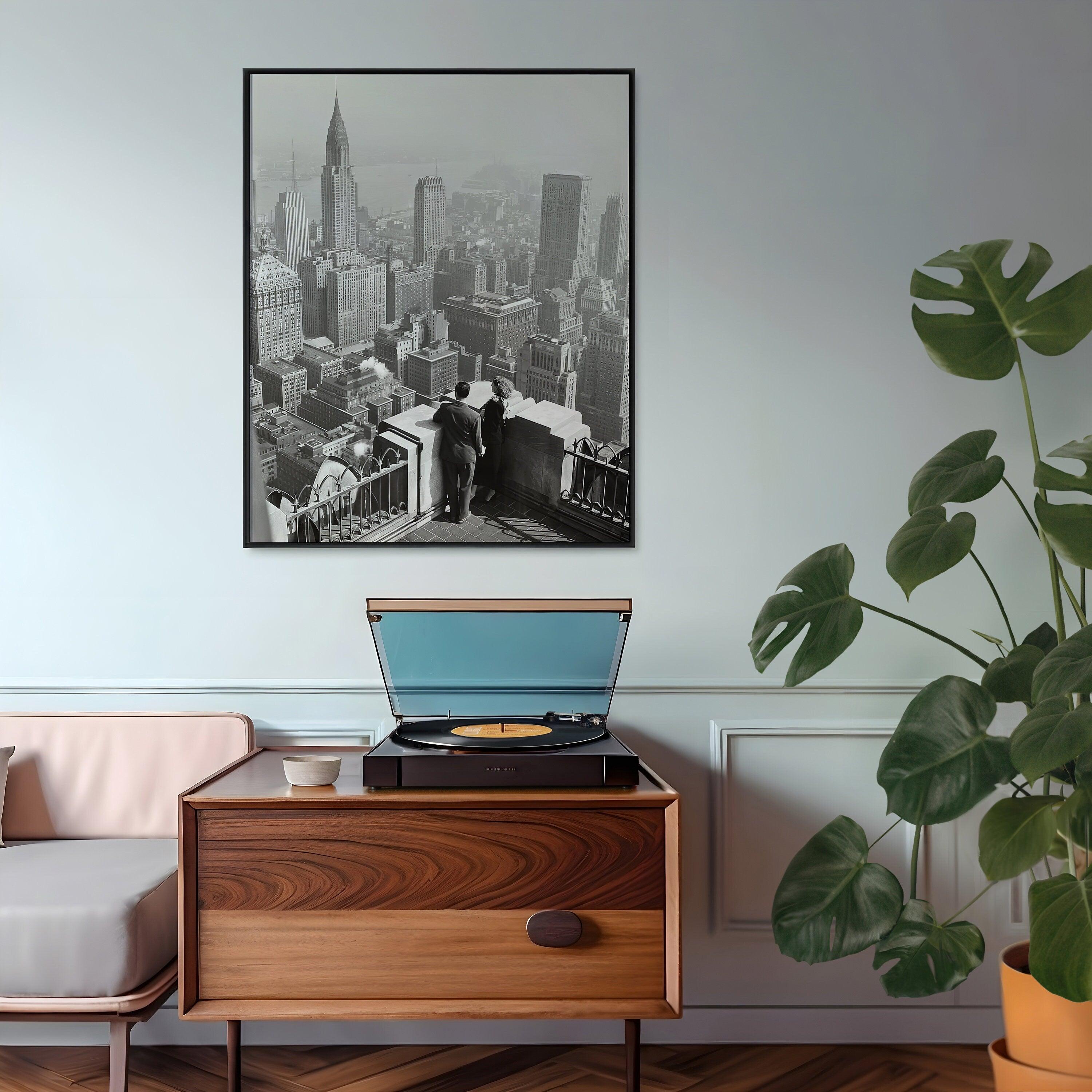 Chrysler Building Print, New York City Vintage Poster, Aesthetic Vintage Poster, Black And White Printable Photo, B&W, Travel Couple Gift