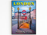 London Night, Piccadilly Circus Print, Underground, London Retro Poster, Pop Travel Poster, Subway, UK Travel Gift, Home Decor For Traveller