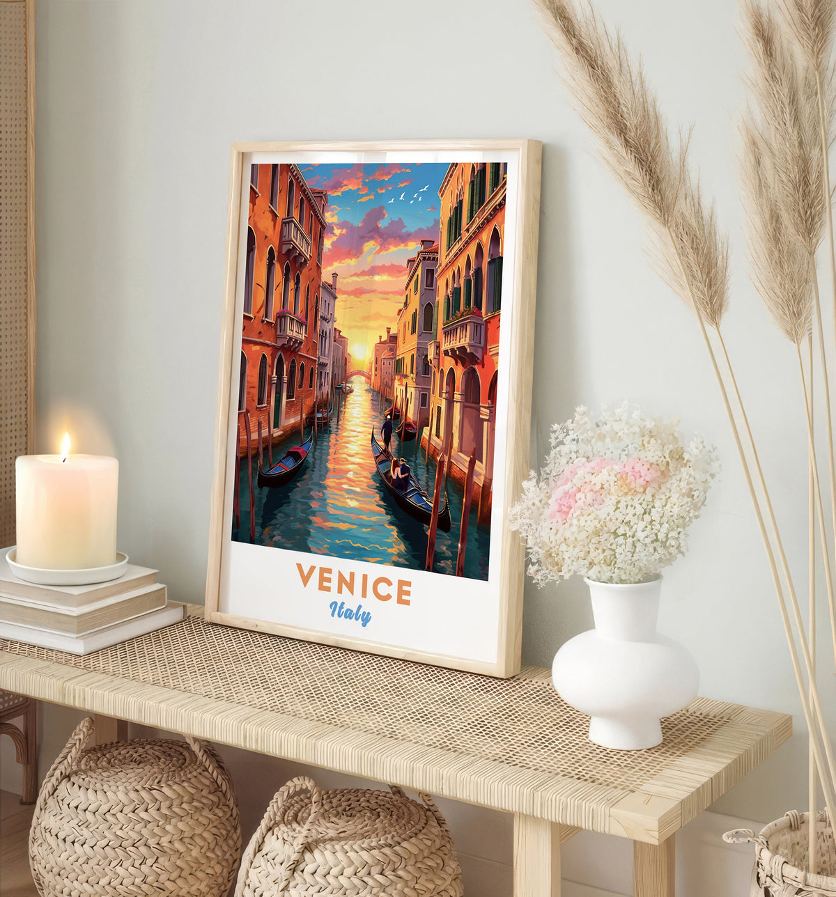 Venice Poster, Oil Painting Art, Romantic Wall Decor, Aesthetic Couple Gift, Italy Printable, Perfect Gift For Her, Valentine's Day Print - DreamBrothers