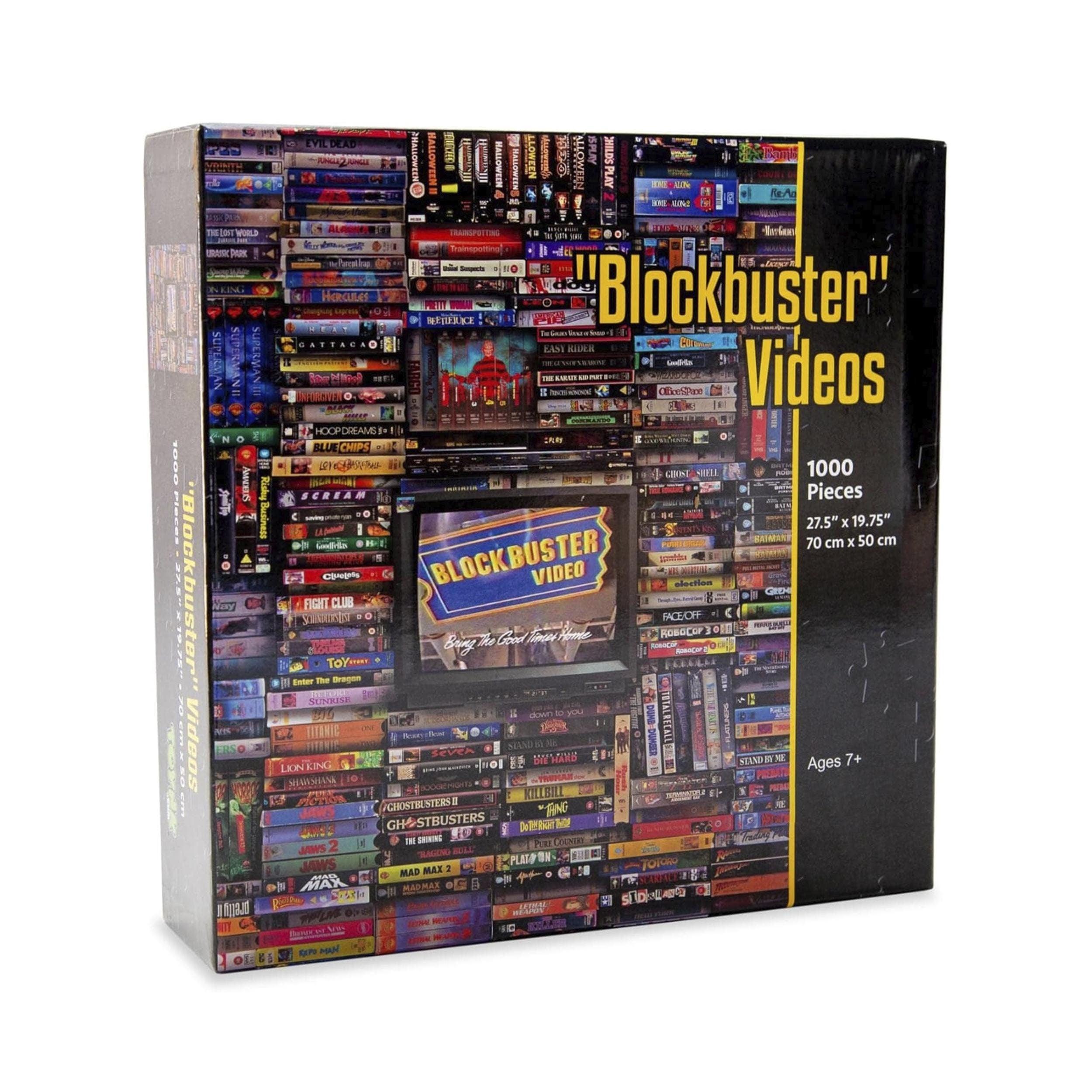 Blockbuster Video 1000-Piece Jigsaw, 90s Movie Night, VHS Movie Gift, UNIQUE Nostalgia Gift, Brain Teaser, Movie Board Game, Film Puzzle